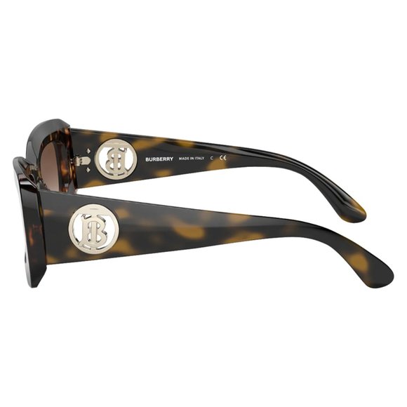 BURBERRY Astrid Sunglasses- Dark Havana Brown- NWT main image 4